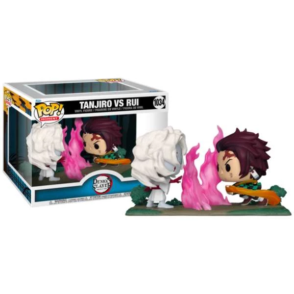Tanjiro vs. Rui - Demon Slayer pack 2 POP Moment! Vinyl figurines - 9 cm