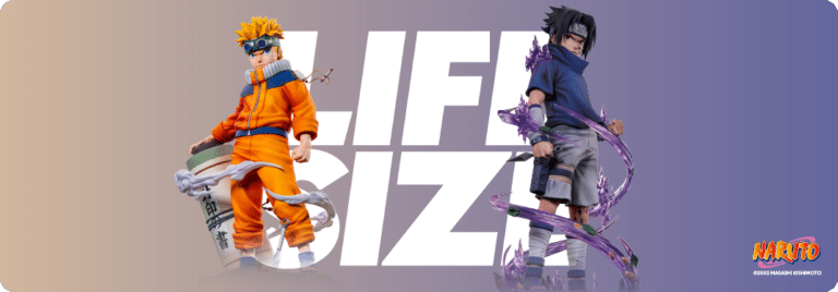 Naruto and Sasuke Life Size Statue by Tsume